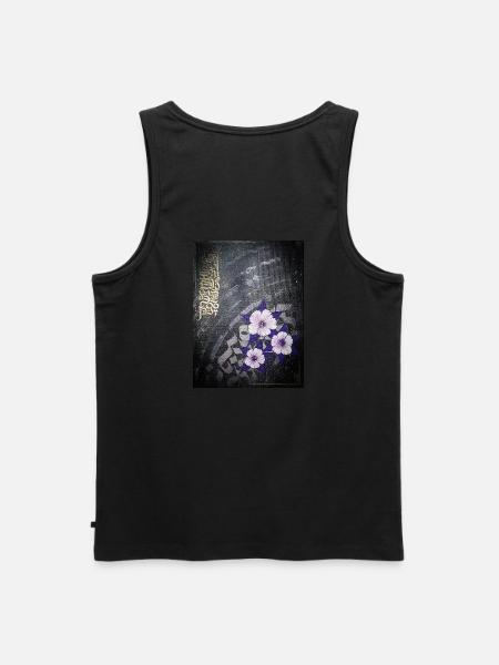 Calligraffiti - Blümchen - Männer Premium Bio Tank Top - Schwarz