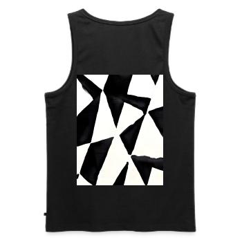 Triangle - Männer Premium Bio Tank Top - Schwarz - Hinten - AI Model Male 178 light (178cm)