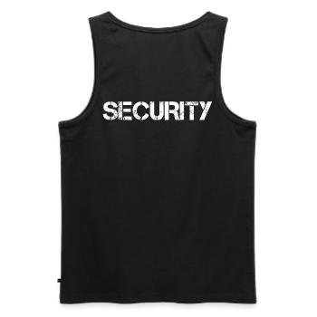Security - Security - Men's Premium Organic Tank Top - black - Back - AI Model Male 178 light (178cm)