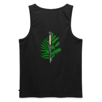 The Last of Us, Ellie's Knife - Men's Premium Organic Tank Top - black - Back - AI Model Male 178 light (178cm)