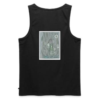 dragon de marais - Débardeur bio Premium Homme - noir - Dos - AI Model Male 178 light (178cm)