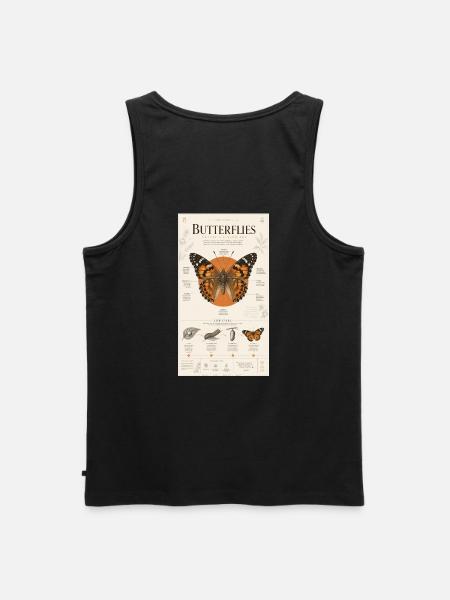 Butterfly Art Poster Nature Cycle - Men's Premium Organic Tank Top - black