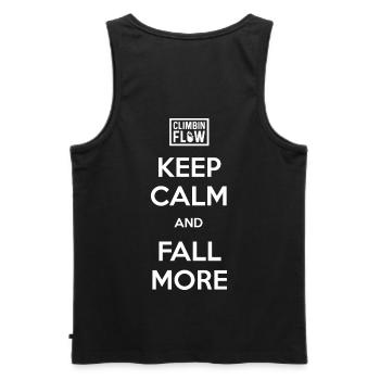 Keep Calm range - Men's Premium Organic Tank Top - black - Back - AI Model Male 178 light (178cm)