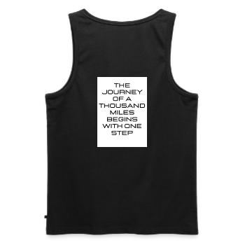 Die Reise von tausend Meilen - Männer Premium Bio Tank Top - Schwarz - Hinten - AI Model Male 178 light (178cm)