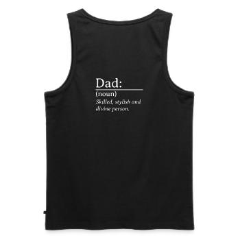 Divine Dad - Men's Premium Organic Tank Top - black - Back - AI Model Male 178 light (178cm)