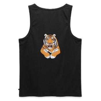 Tigre - Débardeur bio Premium Homme - noir - Dos - AI Model Male 178 light (178cm)