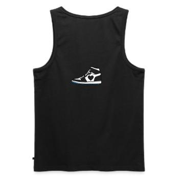 Sneakerheads: Jordan 1 Retro High D - Men's Premium Organic Tank Top - black - Back - AI Model Male 178 light (178cm)