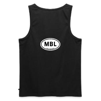 MBL Méribel - Débardeur bio Premium Homme - noir - Dos - AI Model Male 178 light (178cm)