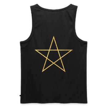 Pentacle Symbol of Protection and Magic - Men's Premium Organic Tank Top - black - Back - AI Model Male 178 light (178cm)