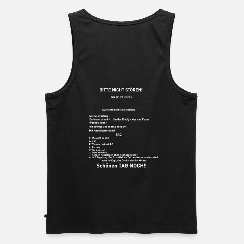 Bitte nicht stören - Männer Premium Bio Tank Top - Schwarz