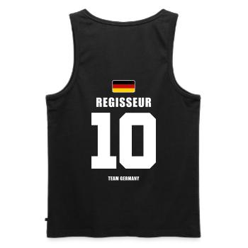 Deutschland Fussball Nr.10 Regisseur Fußball - Männer Premium Bio Tank Top - Schwarz - Hinten - AI Model Male 178 light (178cm)