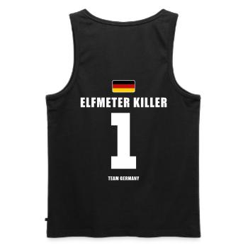Deutschland Fussball Torwart Fußball - Männer Premium Bio Tank Top - Schwarz - Hinten - AI Model Male 178 light (178cm)