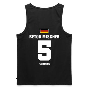 Deutschland Fussball Abwehrspieler Fußball - Männer Premium Bio Tank Top - Schwarz - Hinten - AI Model Male 178 light (178cm)
