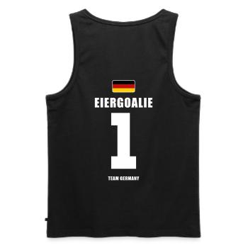 Deutschland Fussball Torwart Fußball - Männer Premium Bio Tank Top - Schwarz - Hinten - AI Model Male 178 light (178cm)