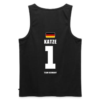 Deutschland Fussball Torwart Fußball - Männer Premium Bio Tank Top - Schwarz - Hinten - AI Model Male 178 light (178cm)