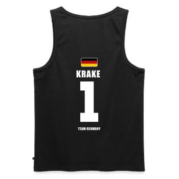Deutschland Fussball Torwart Fußball - Männer Premium Bio Tank Top - Schwarz - Hinten - AI Model Male 178 light (178cm)
