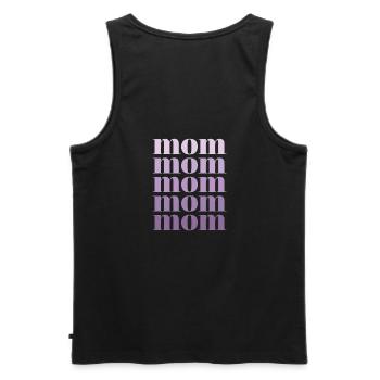 mom lila - Männer Premium Bio Tank Top - Schwarz - Hinten - AI Model Male 178 light (178cm)
