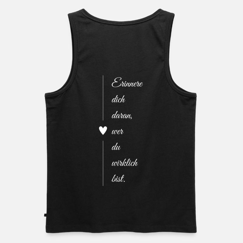 Wer bist du? - Männer Premium Bio Tank Top - Schwarz