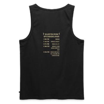 Elektriker Stundenlohn - Männer Premium Bio Tank Top - Schwarz - Hinten - AI Model Male 178 light (178cm)