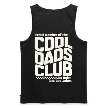 Fête des pères cadeau papa - Club des papas cool - Débardeur bio Premium Homme - noir - Dos - AI Model Male 178 light (178cm)