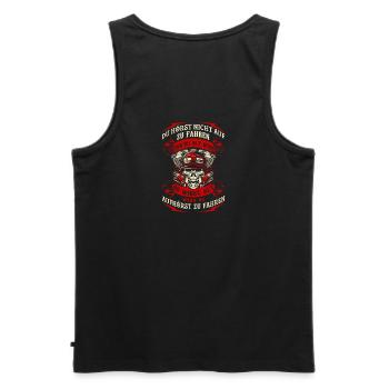Motorrad fahren aufhören - Männer Premium Bio Tank Top - Schwarz - Hinten - AI Model Male 178 light (178cm)