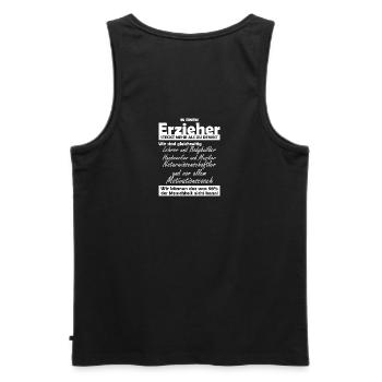 Erzieher - Männer Premium Bio Tank Top - Schwarz - Hinten - AI Model Male 178 light (178cm)