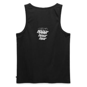 YouHearOnlyBraaaap - Débardeur bio Premium Homme - noir - Dos - AI Model Male 178 light (178cm)