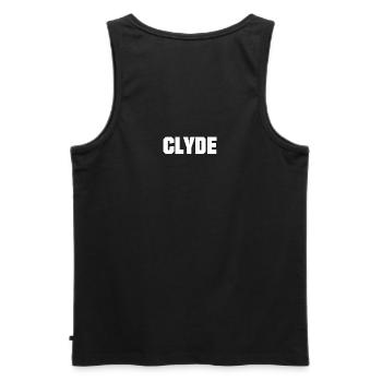 Clyde Bonnie Geschenk Geschenkidee - Männer Premium Bio Tank Top - Schwarz - Hinten - AI Model Male 178 light (178cm)