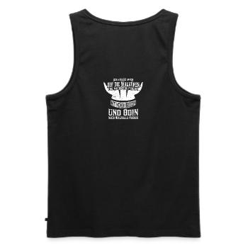 AUF NACH WALHALLA - Männer Premium Bio Tank Top - Schwarz - Hinten - AI Model Male 178 light (178cm)