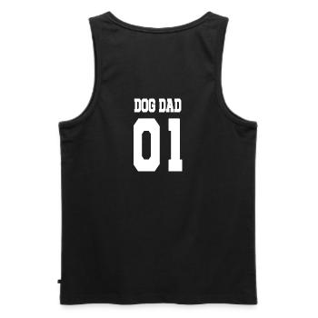 Dog DAD - Men's Premium Organic Tank Top - black - Back - AI Model Male 178 light (178cm)
