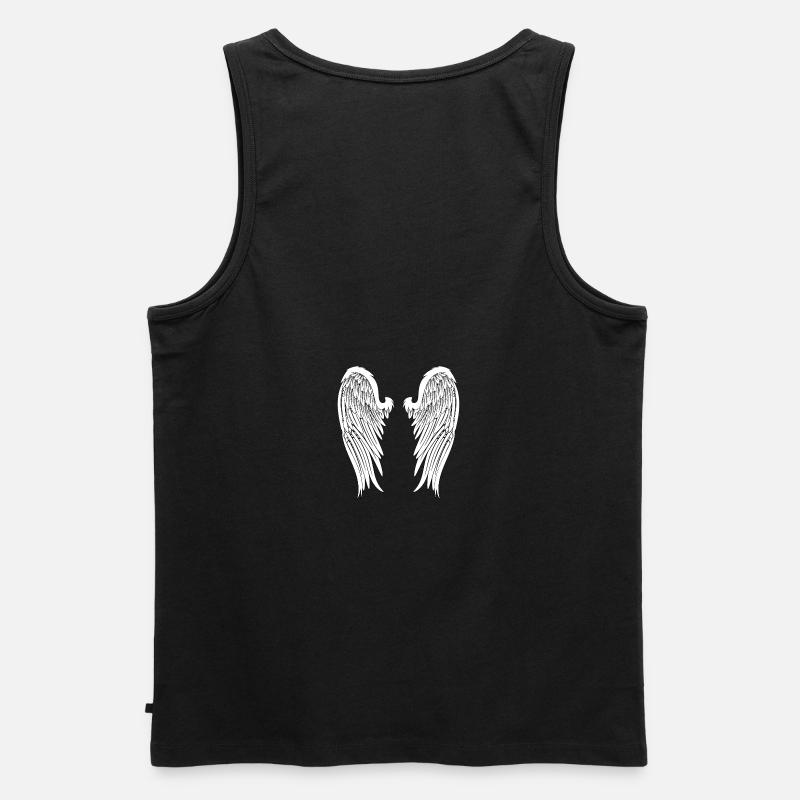 Engelsflügel - Männer Premium Bio Tank Top - Schwarz