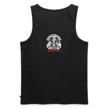 Alter Mann und Motorrad - Männer Premium Bio Tank Top - Schwarz - Hinten - AI Model Male 178 light (178cm)