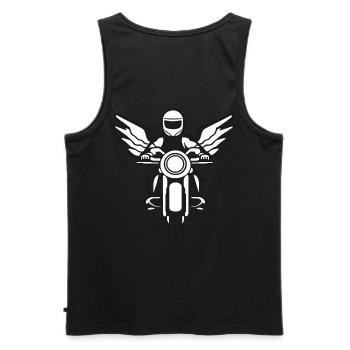 Heavenly journey - Men's Premium Organic Tank Top - black - Back - AI Model Male 178 light (178cm)