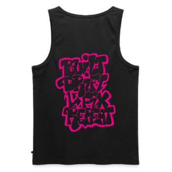 Built Drift Fix Repeat 03 - Men's Premium Organic Tank Top - black - Back - AI Model Male 178 light (178cm)
