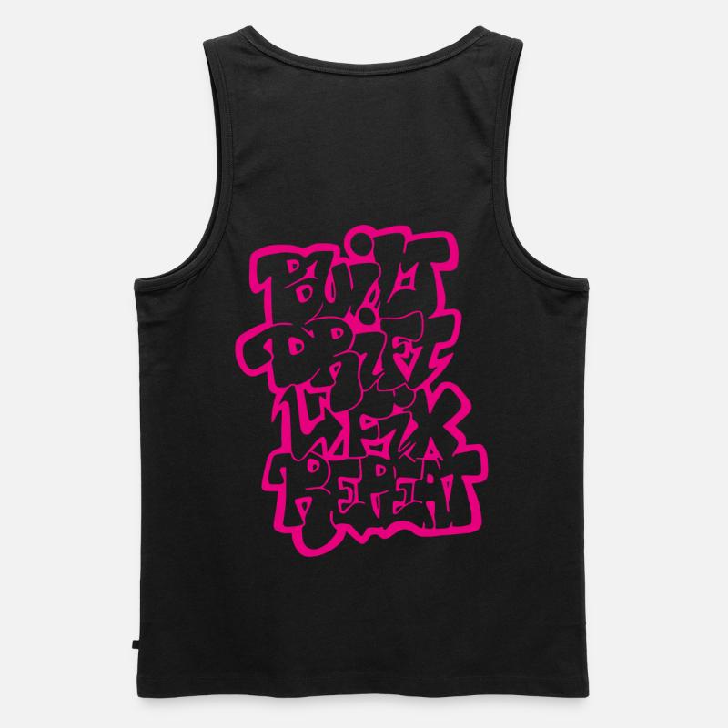 Built Drift Fix Repeat 03 - Männer Premium Bio Tank Top - Schwarz