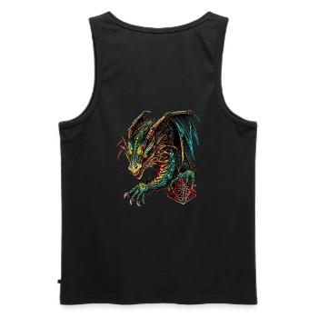 Dragon Die V2 - Débardeur bio Premium Homme - noir - Dos - AI Model Male 178 light (178cm)