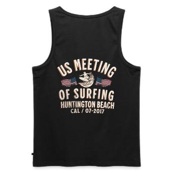 US meeting of surfing Huntington beach 2 - Débardeur bio Premium Homme - noir - Dos - AI Model Male 178 light (178cm)