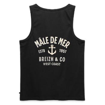 Mâle de Mer Breizh Co - Débardeur bio Premium Homme - noir - Dos - AI Model Male 178 light (178cm)