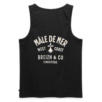 Meer Male Breizh Co 2 - Männer Premium Bio Tank Top - Schwarz - Hinten - AI Model Male 178 light (178cm)