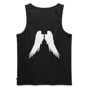 Angel Wings Angel Wings Guardian Angel Angel Wings - Men's Premium Organic Tank Top - black - Back - AI Model Male 178 light (178cm)