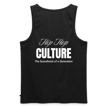 Design « culture hip hop » - Débardeur bio Premium Homme - noir - Dos - AI Model Male 178 light (178cm)