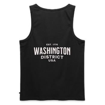 Distrikt Washington, Vereinigte Staaten von Amerika - Männer Premium Bio Tank Top - Schwarz - Hinten - AI Model Male 178 light (178cm)