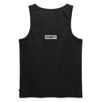 Security security service security service bouncer - Men's Premium Organic Tank Top - black - Back - AI Model Male 178 light (178cm)