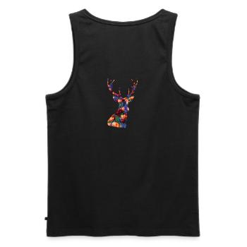 Tier - Männer Premium Bio Tank Top - Schwarz - Hinten - AI Model Male 178 light (178cm)
