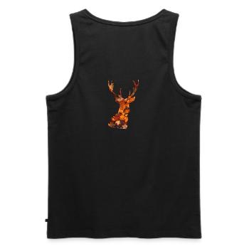 Reh - Männer Premium Bio Tank Top - Schwarz - Hinten - AI Model Male 178 light (178cm)