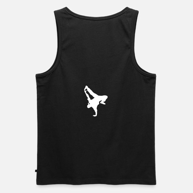 Breakdance Dancer graphics white - Men's Premium Organic Tank Top - black