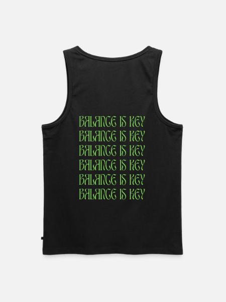 BALANCE IS KEY (green) - Men's Premium Organic Tank Top - black