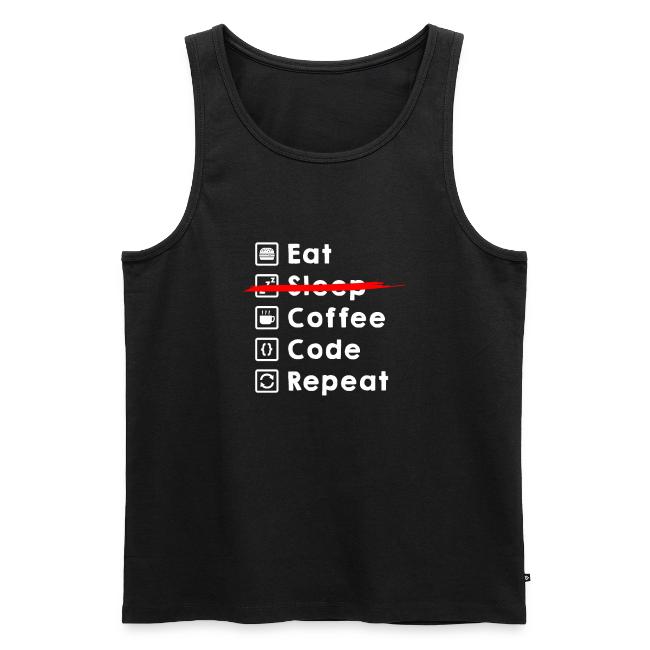 Eat Coffee Code Repeat light