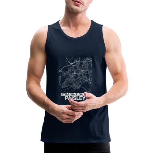 Straight Outta Paisley city map and streets - Men's Premium Tank Top