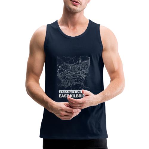 Straight Outta East Kilbride city map and streets - Men's Premium Tank Top